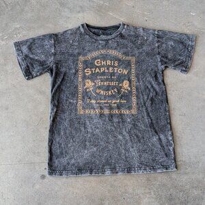 Chris Stapleton Smooth as Tennessee Whiskey Acid Wash Short Sleeve Graphic Tee